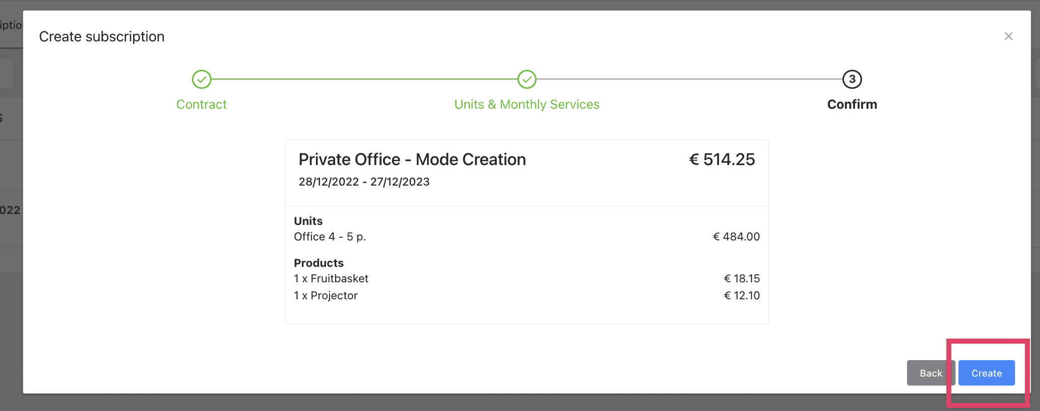 How to create a new subscription